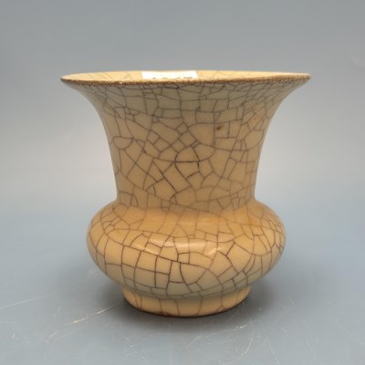 Lot 1645 - A Chinese guan type glazed tan yu with the...