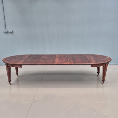 Lot 1648 - A 19th century satinwood banded mahogany crank...