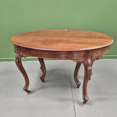 Lot 1649 - A 19th century mahogany oval dining table...