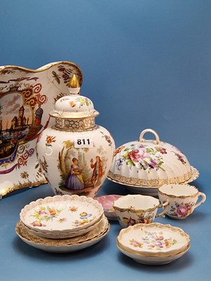 Lot 811 - A collection of 20th century Crown Dresden...