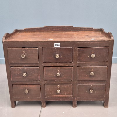 Lot 1666 - A 19th century mahogany table top spice...