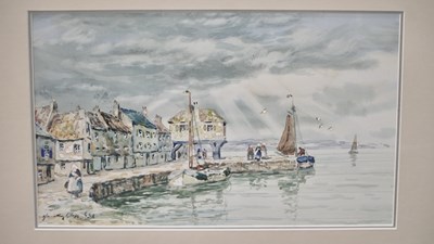 Lot 1677 - John Hamilton Glass (1864-1940), a port on the...
