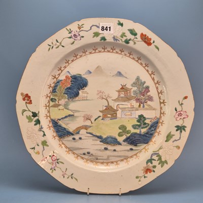 Lot 841 - An 18th century Chinese famille rose dish...