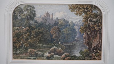 Lot 847 - 19th century school, fishing below Roslin...