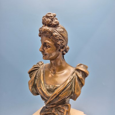 Lot 1699 - Georges Van Der Straeten (1856-1928), a bronze...