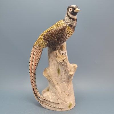 Lot 852 - A Crown Dresden figure of a cock pheasant...