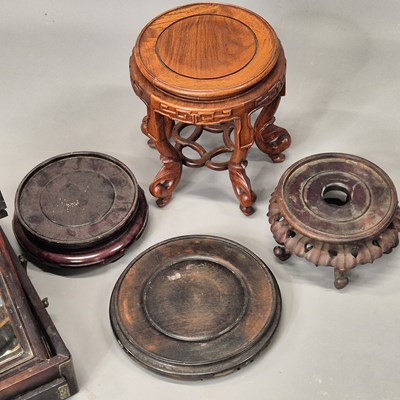 Lot 75 - An antique Chinese hardwood brass-mounted lift-...