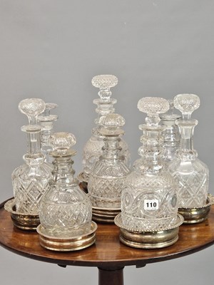 Lot 110 - Group of four pairs of  regency and later cut...