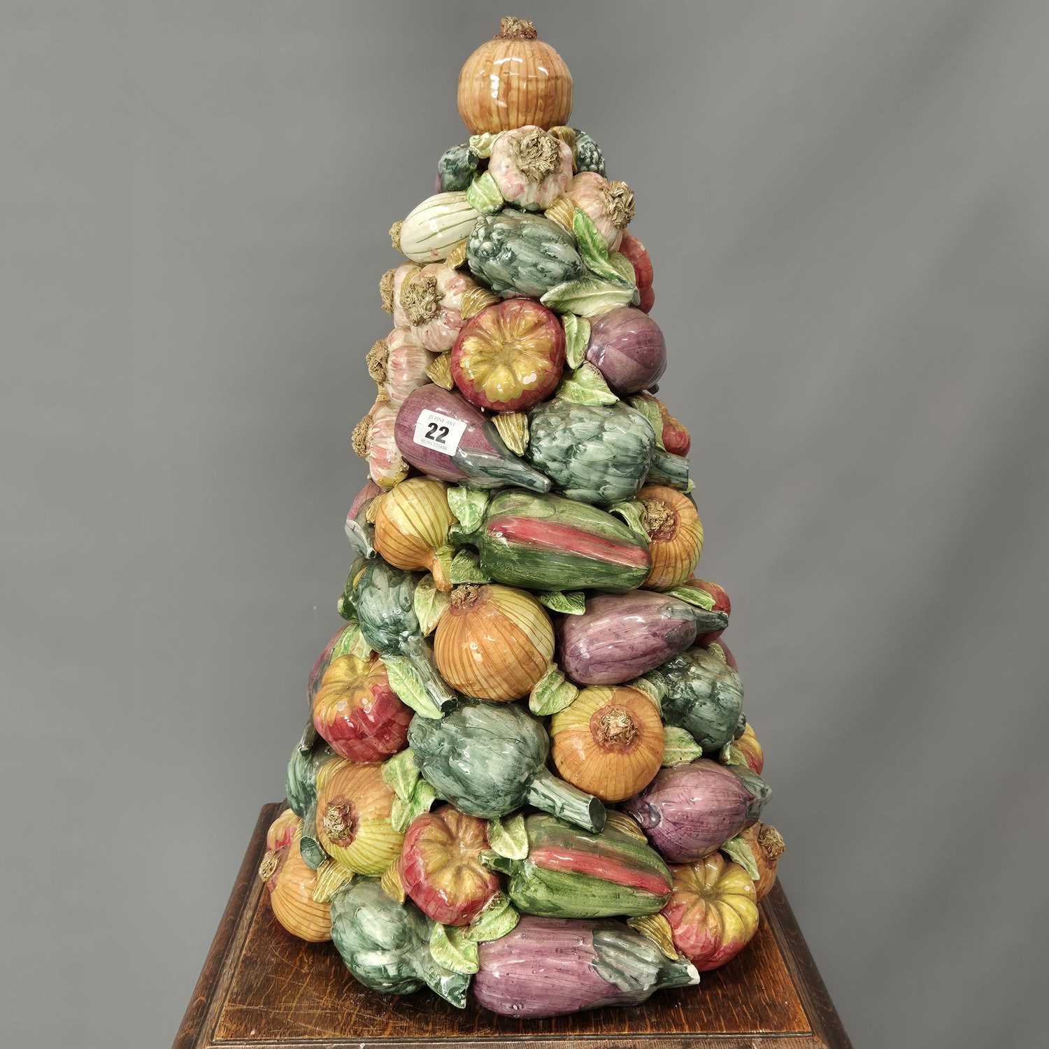 Lot 22 - A large Continental pottery centrepiece,...