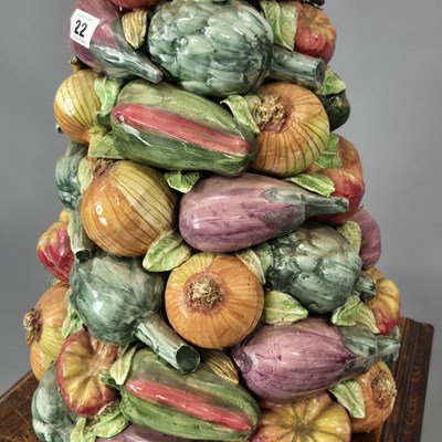 Lot 22 - A large Continental pottery centrepiece,...