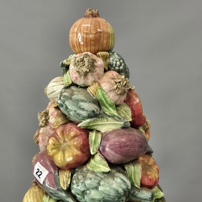 Lot 22 - A large Continental pottery centrepiece,...