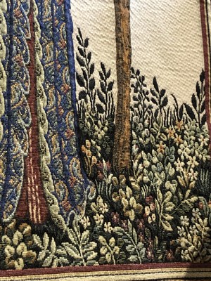 Lot 1 - A classical style tapestry type small banner....