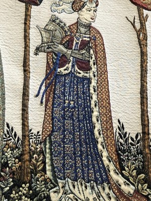 Lot 1 - A classical style tapestry type small banner....