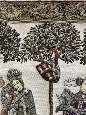 Lot 1 - A classical style tapestry type small banner....