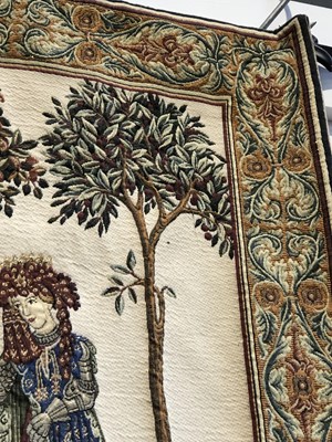 Lot 1 - A classical style tapestry type small banner....
