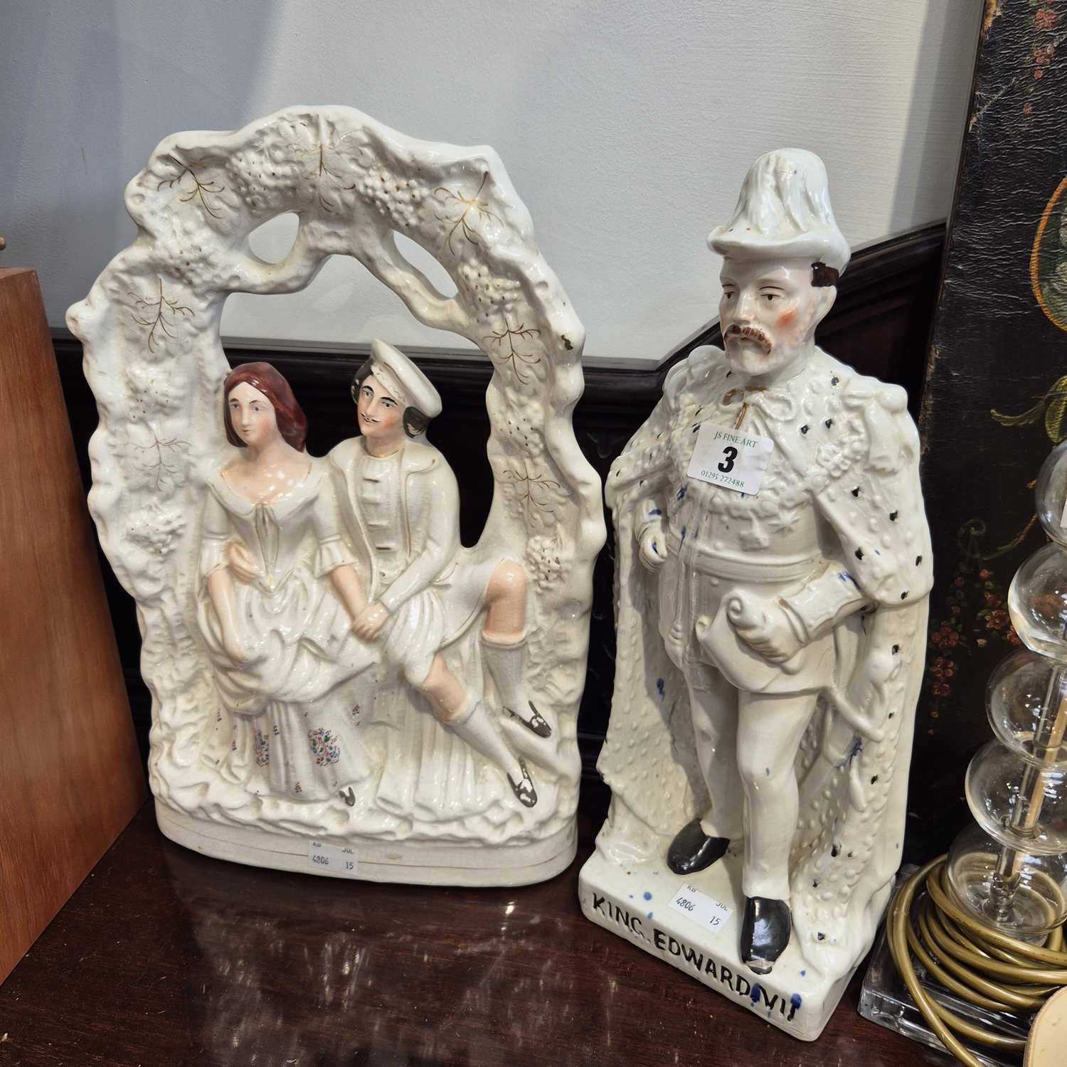 Lot 3 - Four antique Staffordshire figurines.