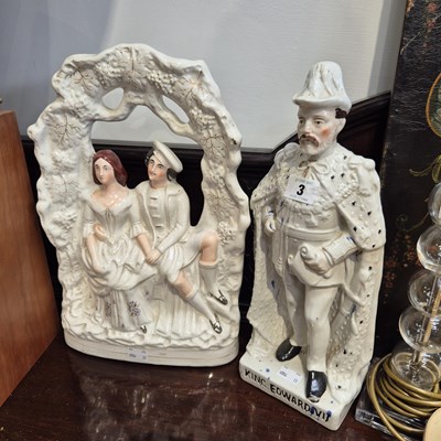 Lot 3 - Four antique staffordshire figurines.
