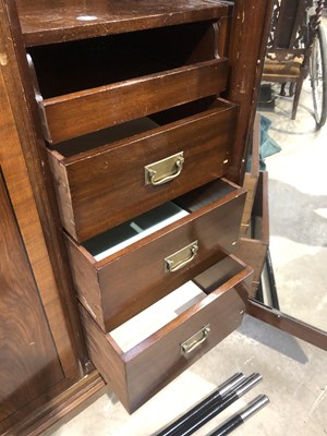 Lot 32 - An Art Deco walnut compactum wardrobe. 184 x...