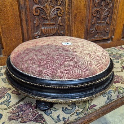 Lot 35 - A Victorian footstool.