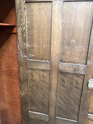 Lot 36 - A small oak hall cupboard. 75 x 42 x h 179 cm.