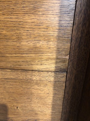 Lot 38 - An oak panel door wardrobe. 130 x 65 x h 187 cm.