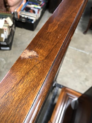 Lot 52 - An early 20th-century walnut double bed. 139 x...