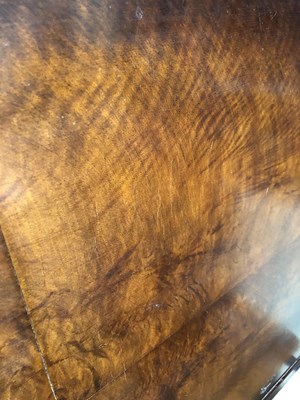 Lot 52 - An early 20th-century walnut double bed. 139 x...