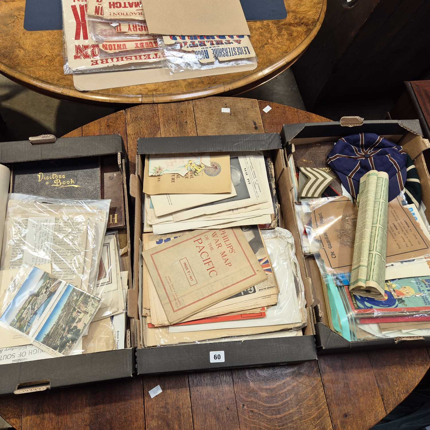 Lot 60 - Three boxes of antique and vintage ephemera...