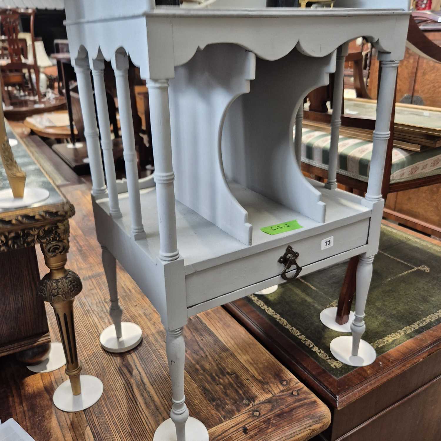 Lot 73 - A vintage painted music stand. 51 x 41 x h 86 cm.