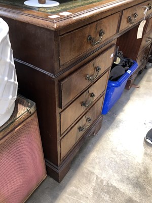 Lot 75 - A good quality mahogany twin pedestal desk....