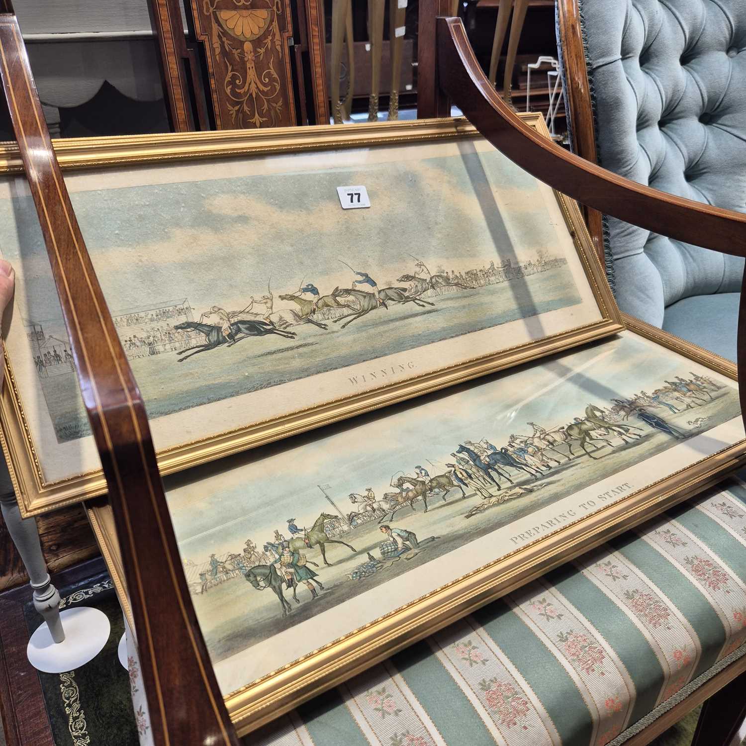 Lot 77 - A set of four vintage sporting prints.