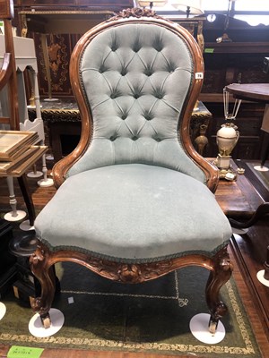 Lot 78 - A late Victorian nursing chair.