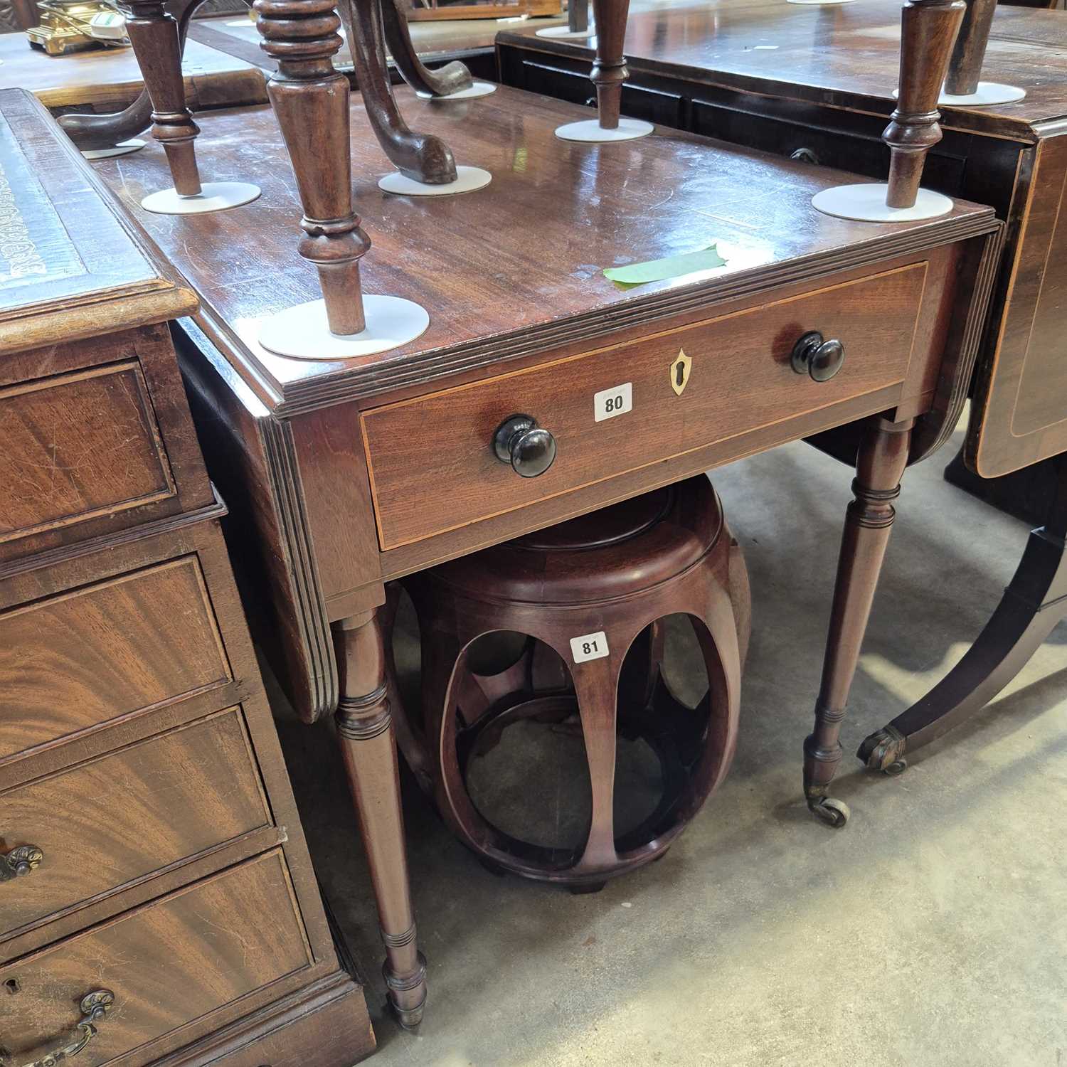 Lot 80 - A Good George III mahogany Pembroke table with...