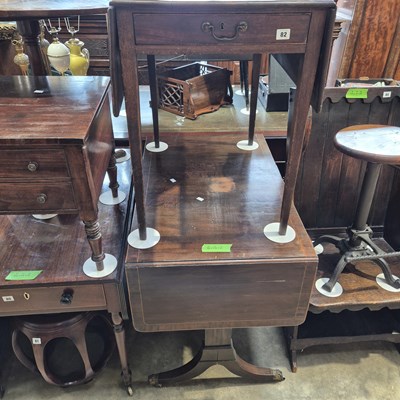 Lot 82 - A 19th century pembroke table and a later sofa...
