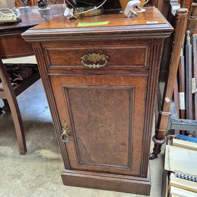 Lot 90 - A late Victorian bedside cabinet. 46 x 44 x h...