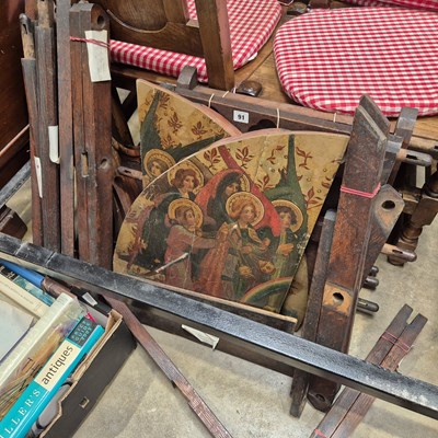 Lot 91 - Two sectional Glastonbury chairs for...