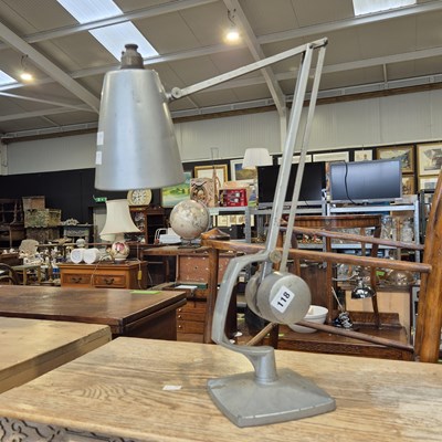Lot 118 - An unusual canteliever angle poise lamp.