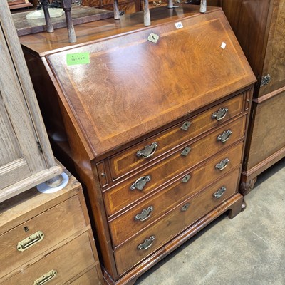 Lot 120 - A Georgian-style bureau stereo cabinet. 81 x...