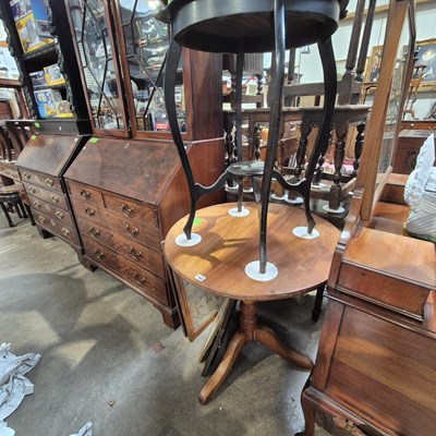Lot 143 - A 19th century tripod table and an Edwardian...
