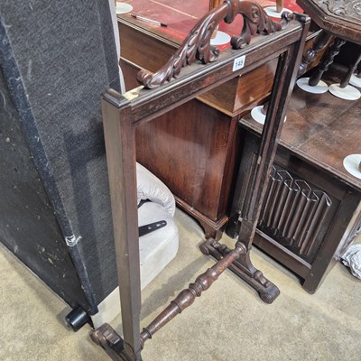 Lot 145 - A Victorian fire screen stand.