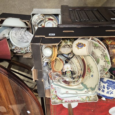 Lot 148 - Three boxes of miscellaneous china and...