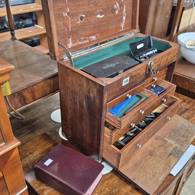 Lot 155 - A vintage engineer's tool cabinet fitted with...