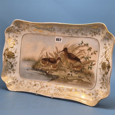 Lot 857 - A Limoges porcelain rectangular platter...