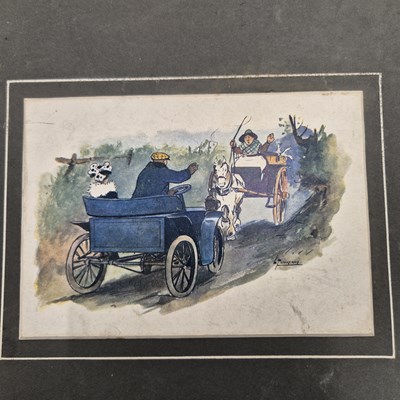 Lot 1718 - A folder of prints and watercolours to include...