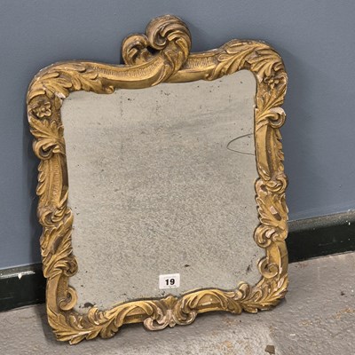 Lot 19 - A Rococo style 19th century carved giltwood...