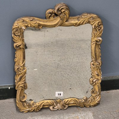 Lot 19 - A Rococo style 19th century carved giltwood...