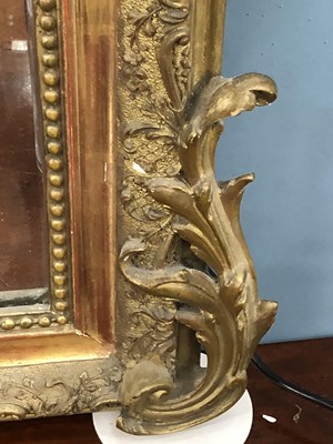 Lot 87 - Antique French Rococo style overmantel mirror...