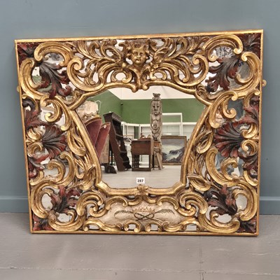 Lot 287 - An Antique carved and painted Italianate...