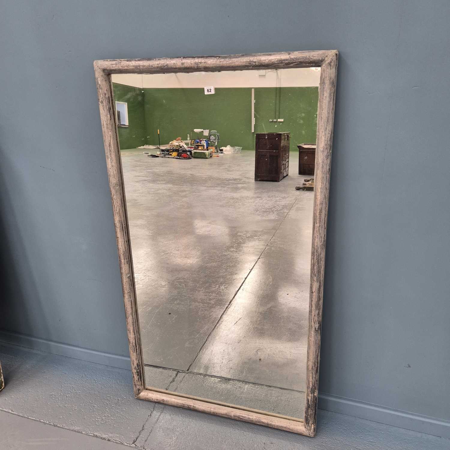 Lot 62 - Antique large mirror with silvered moulded...