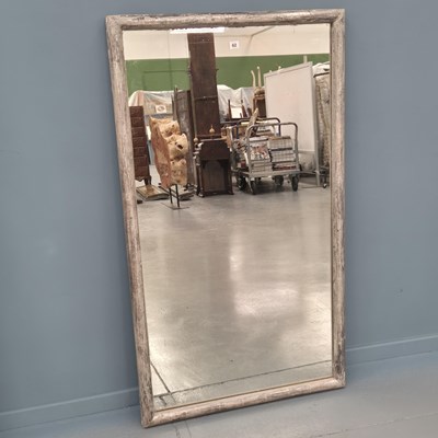 Lot 62 - Antique large mirror with silvered moulded...
